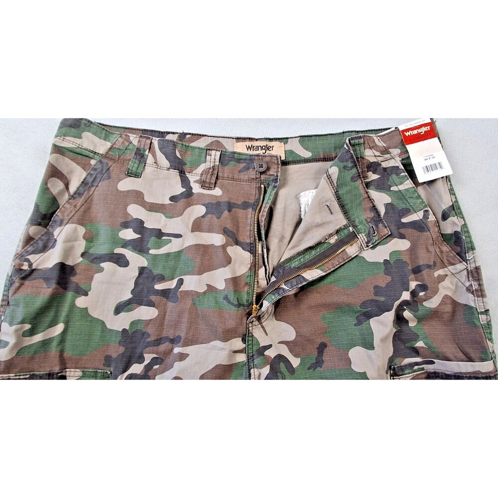 Wrangler Authentics Camo Cargo Pants Men's 44x30 Camouflage Utility Workwear - Picture 5 of 14